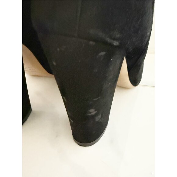 NICHOLAS KIRKWOOD size 38 white pony hide & black suede Tall Boots - Picture 7 of 10